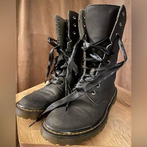 Dr. Martens Black Ribbon High Top Boots